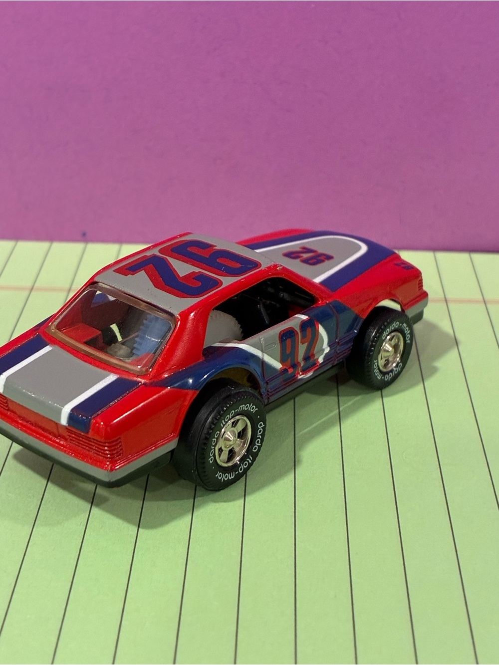 Vintage Darda Motor Mercedes-Benz Race Car #92 Pull-Back – Made in W. Germany - Picture 3 of 8